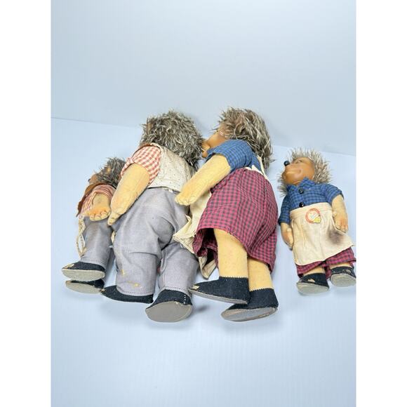 Vintage Steiff Micki Hedgehog Family Of 4 Germany - Picture 9 of 16